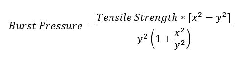 barlow's formula for calculating tubing pressure rating