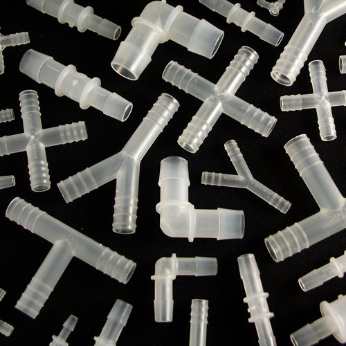 1//16 1//8ID Tube 400 Series Barbs Polypropylene Value Plastics Tee Reduce Connector Pack of 5